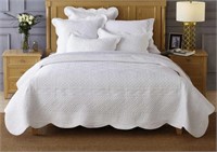 King Sz White Lafollette Luxury Quilt