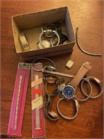 Box of vintage junk watches