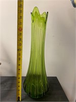 Large mid century glass vase
