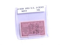 1953 U.S. 3 Cent Stamp Graded Mint