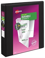 Avery Durable View 3 Ring Binders, 1.5" Slant Ring