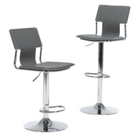 Sidanli Grey Bar Stools Set of 2