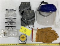 Safety items (gloves, glasses, earplugs)
