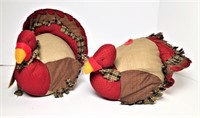 Pair of Heritage Tobias Stuffed Turkeys