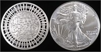 1 OZ .999 SILVER 2024 HAPPY BDAY ROUND & 2024 ASE