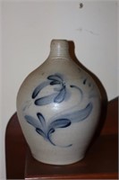 Wisconsin Pottery 1993 Cobalt Blue Gray Handled