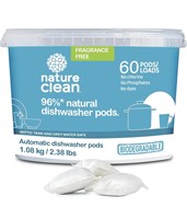 60 count Nature Clean Natural Dishwasher Pods Made