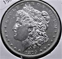 1879 S MORGAN DOLLAR AU