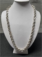 Sterling Silver 18" Heavy Link Toggle Necklace
