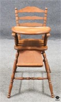 Wood Ladder Back High Chair