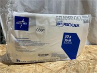 Medline 30"x36" 25pk underpads new