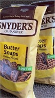 2 in date bags Snyder Butter Snaps pretzels