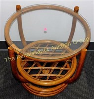 Rattan Round Occasional Table