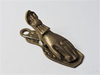 Vintage Brass Figural Hands Clip