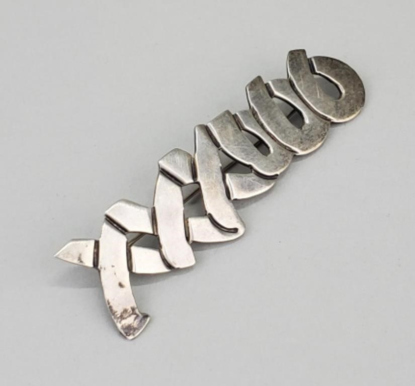 Sterling Silver Mexican Brooch.