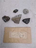 Group of agates/ vintage Anaconda mine envelope