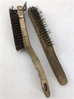 2 x Vintage Bristle Brushes