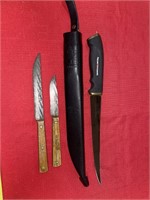 2 CasexXX old forge knives & Normark filet knife