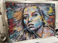 39”x51” graffiti Portrait signed and numbered