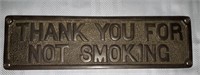 No Smoking Metal Plaque