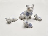 LOT OF 4 PORCELAIN BULLDOGS