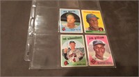 1958 tops vintage baseball card lot Minnie Minoso