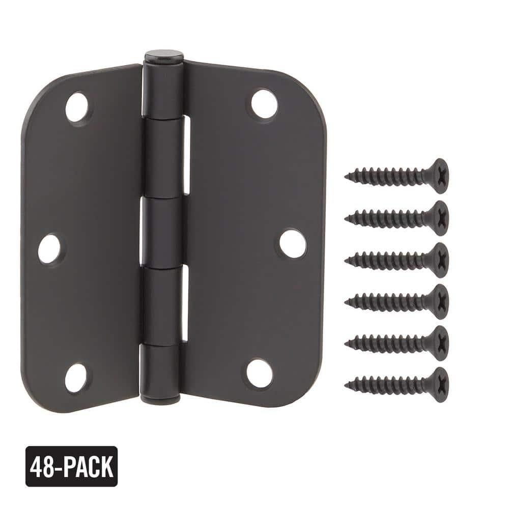Everbilt 3.5in Black Door Hinge Pack (48 pk)