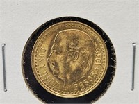 1945 Mexico 1/2 Pesos Gold Coin  .0482 oz.