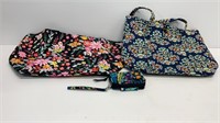 (2) Vera Bradley tote bags and wallet