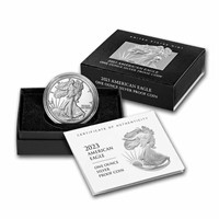 2023-w 1 Oz Proof American Silver Eagle W/ Coa