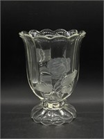 Vintage Imperlux Clear Crystal Pedestal Vase