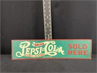 Vintage Pepsi Cola Tin Tacker Sign