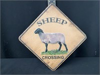 Unique Sheep Crossing Metal Sign