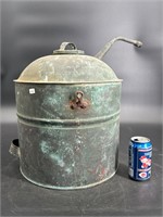 GREAT ANTIQUE COPPER MOONSHINE STILL BOILER