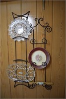 Two Plate Holders w/ Platters