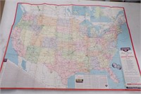 1961 Standard Oil Souvenir Map 75 Years Progress