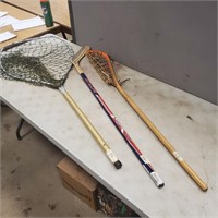 Fishing Net, Hockey Stick, LaCrosse Stick