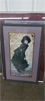 Edwardian lady framed print