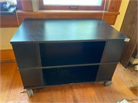 Black rolling cabinet- size in pictures