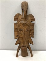 Hand Carved Wood African Senufo Kpelie Mask
