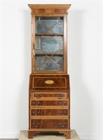 Hepplewhite Style Mahogany Secretary Bookcase