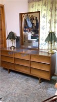 DRESSER WITH MIRROR AND CHEST OF DRAWERS