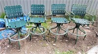 4 Outdoor Barstool Height Chairs/ Straps Broke