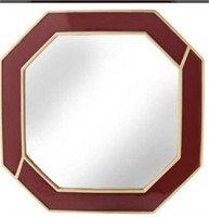 Mirror NATE BERKUS Red-Framed 15.5" x 15.5" x .63"