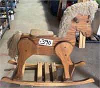 Vintage Wood Rocking Horse