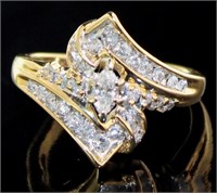 14kt Gold Natural .55 ct Diamond Ring