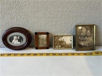 Set of 4 Small Frames with Vintage Photos