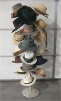 67" Metal Hat Tree w/ 24+ Hats