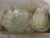 Flat of Misc. Glass Pieces