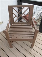 BROWN PATIO CHAIR SOLID AND CLEAN FULL SIZE